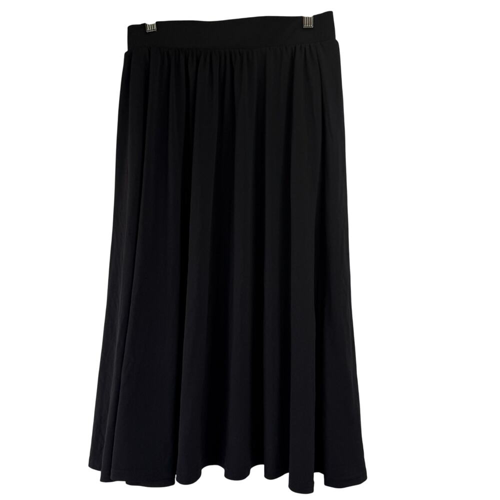 Leota Women's Black Pleated Midi Skirt Size Small